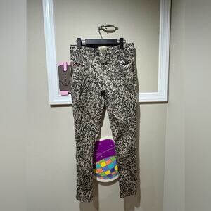Democracy Cheetah print Pants‎ with Black and Gray Details